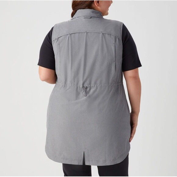 Duluth Trading Co. Women's XXL Sol Survivor Sun Protection Tunic Vest Dusty Blue - Picture 2 of 14